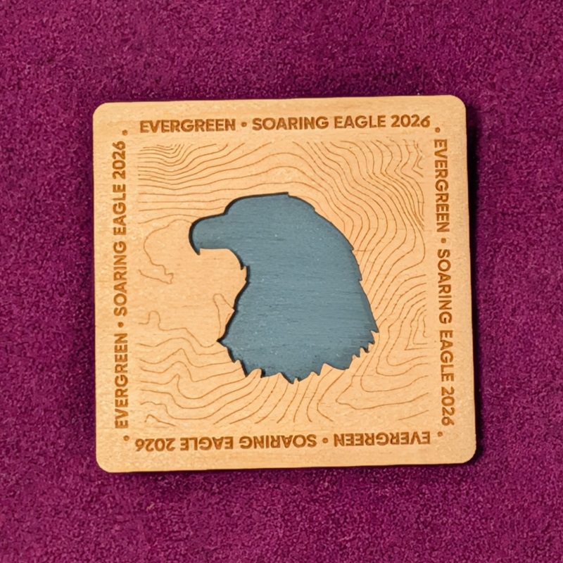 Image of finisher's swag for trail race.