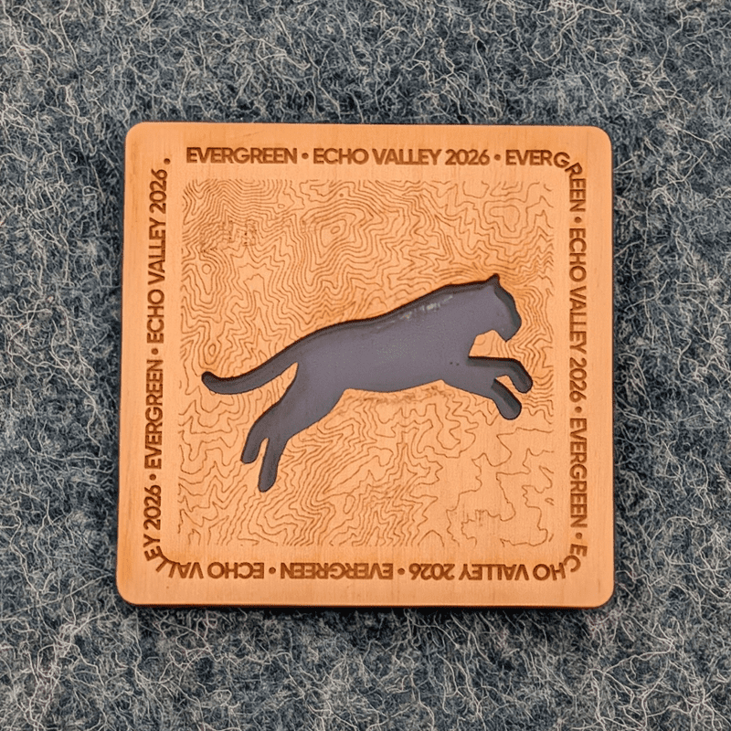 Image of finisher's swag for trail race