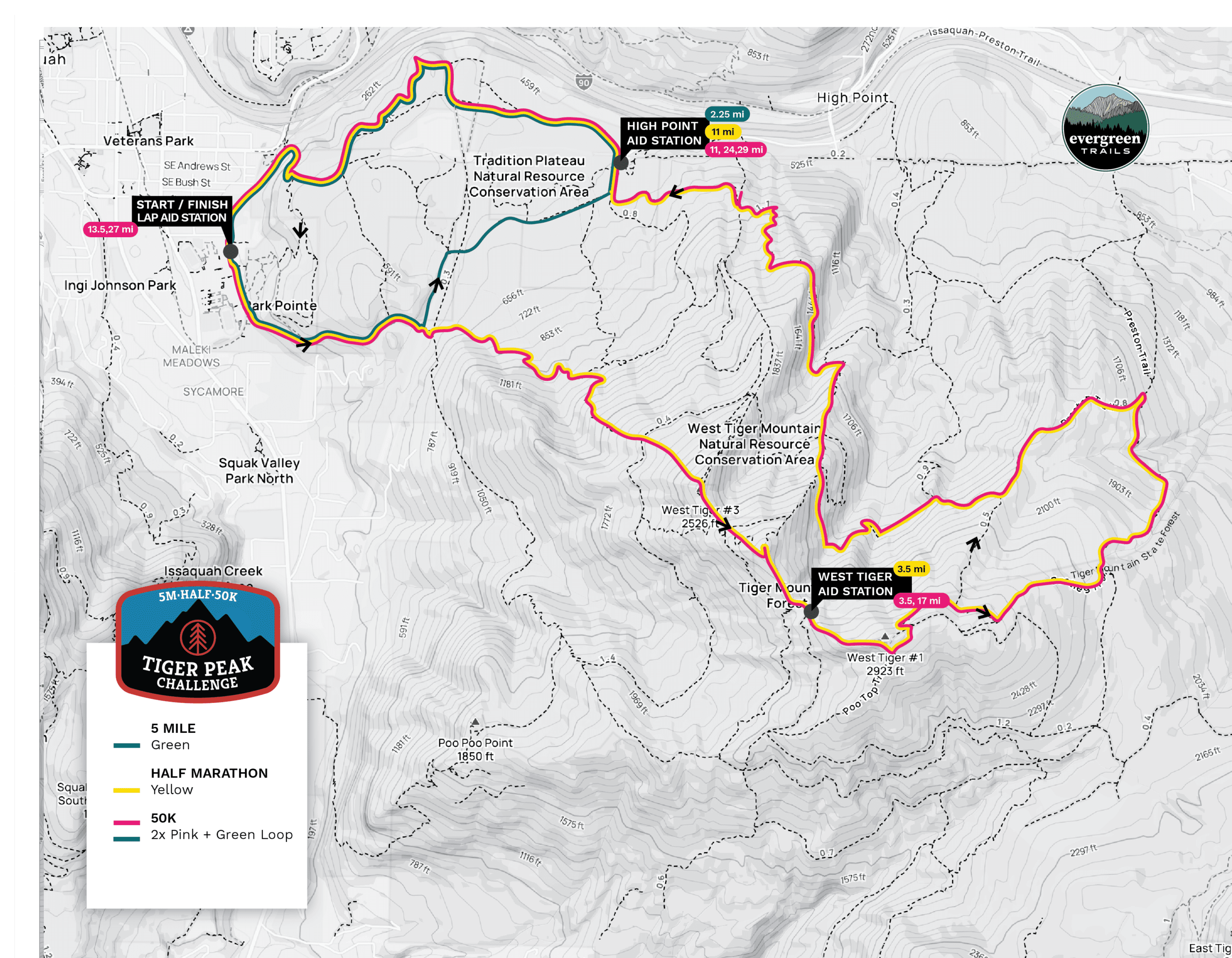 Tiger Peak Challenge 2026 race map E
